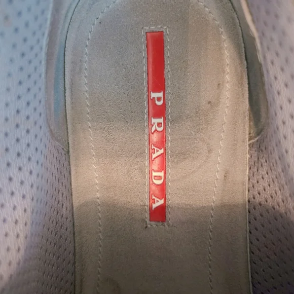 PRADA Men's Americas Cup Navy And Gray Boat Classic Sneaker - Picture 5 of 8